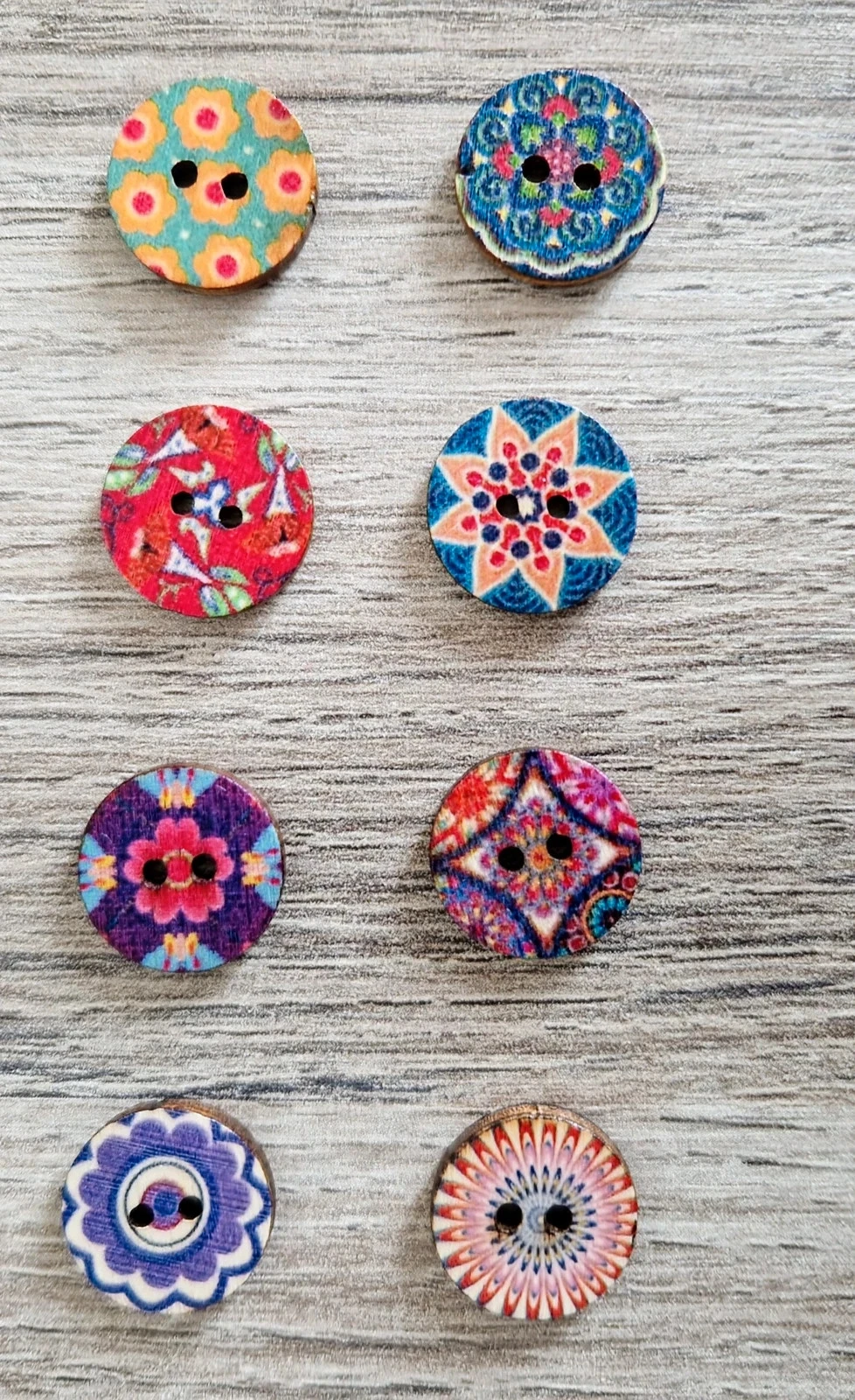 Lot van 16 vintage houten knoppen – photo 3